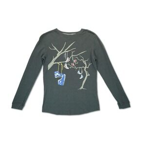 Utility Men's Shirt XL Slim Fit Sneakers Print Long Sleeve ~ Gray